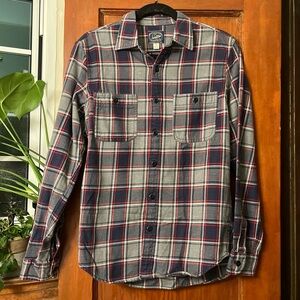 J. Crew Long Sleeve Men’s Plaid Winter Button-up Shirt Size Small Slim